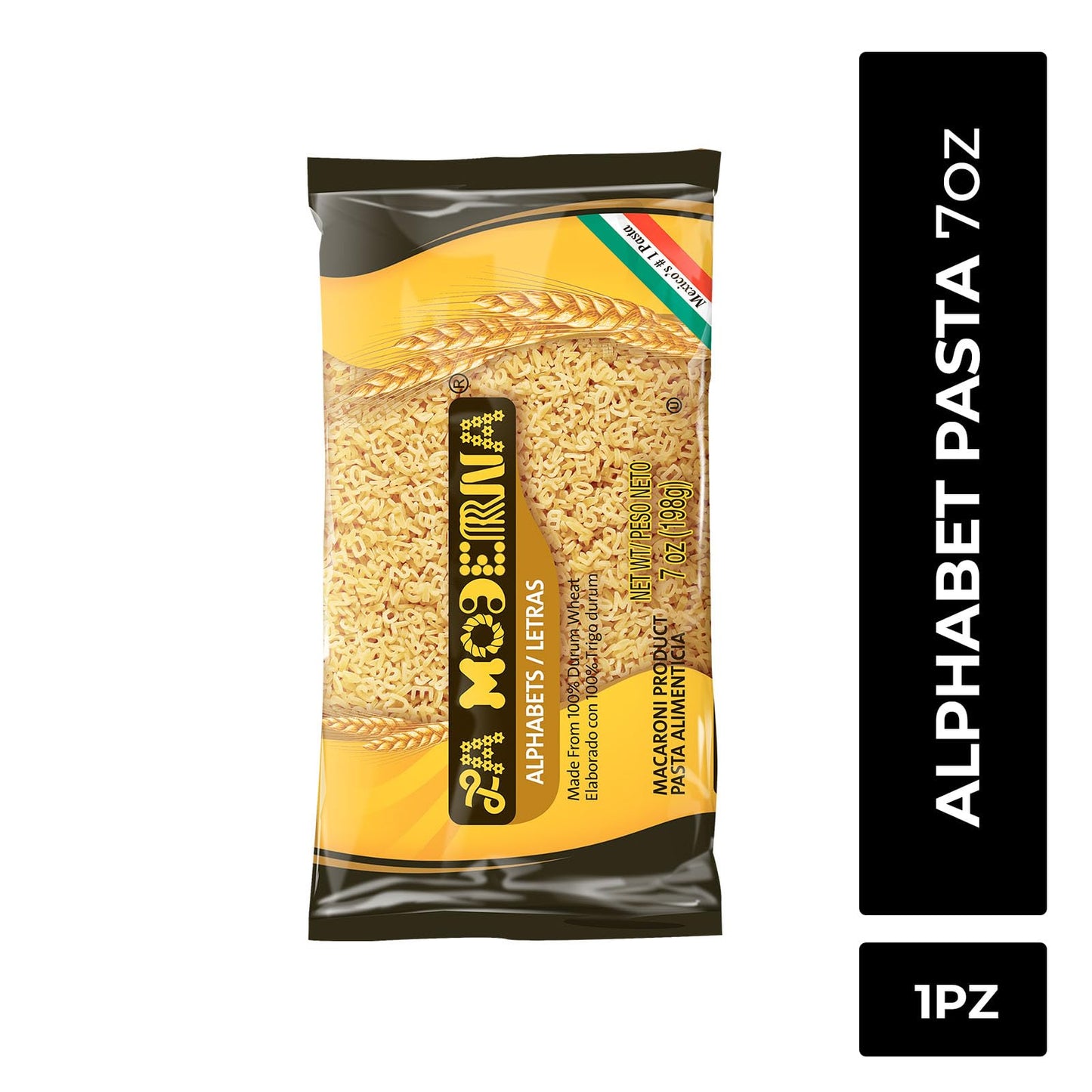 La Moderna, Letras, Pasta, Hecha Con Sémola De Trigo Durum, Enriquecida Con Vitaminas Y Hierro, 7 Oz