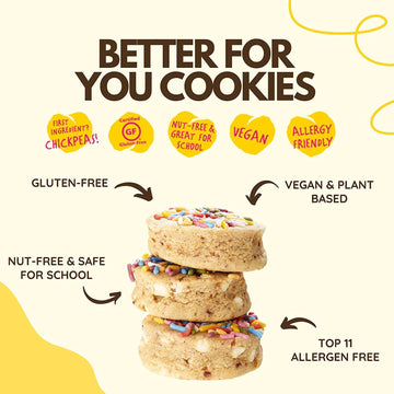 Rule Breaker Snacks Vegan Gluten-Free | Variety Pack Blondie Brownie Cookies | Plant-Based, Dairy, Nut, Soy, Allergen Free, Kosher | Soft-Baked, Great For Lunchboxes Snacks For Kids And Adults (Pack Of 4)