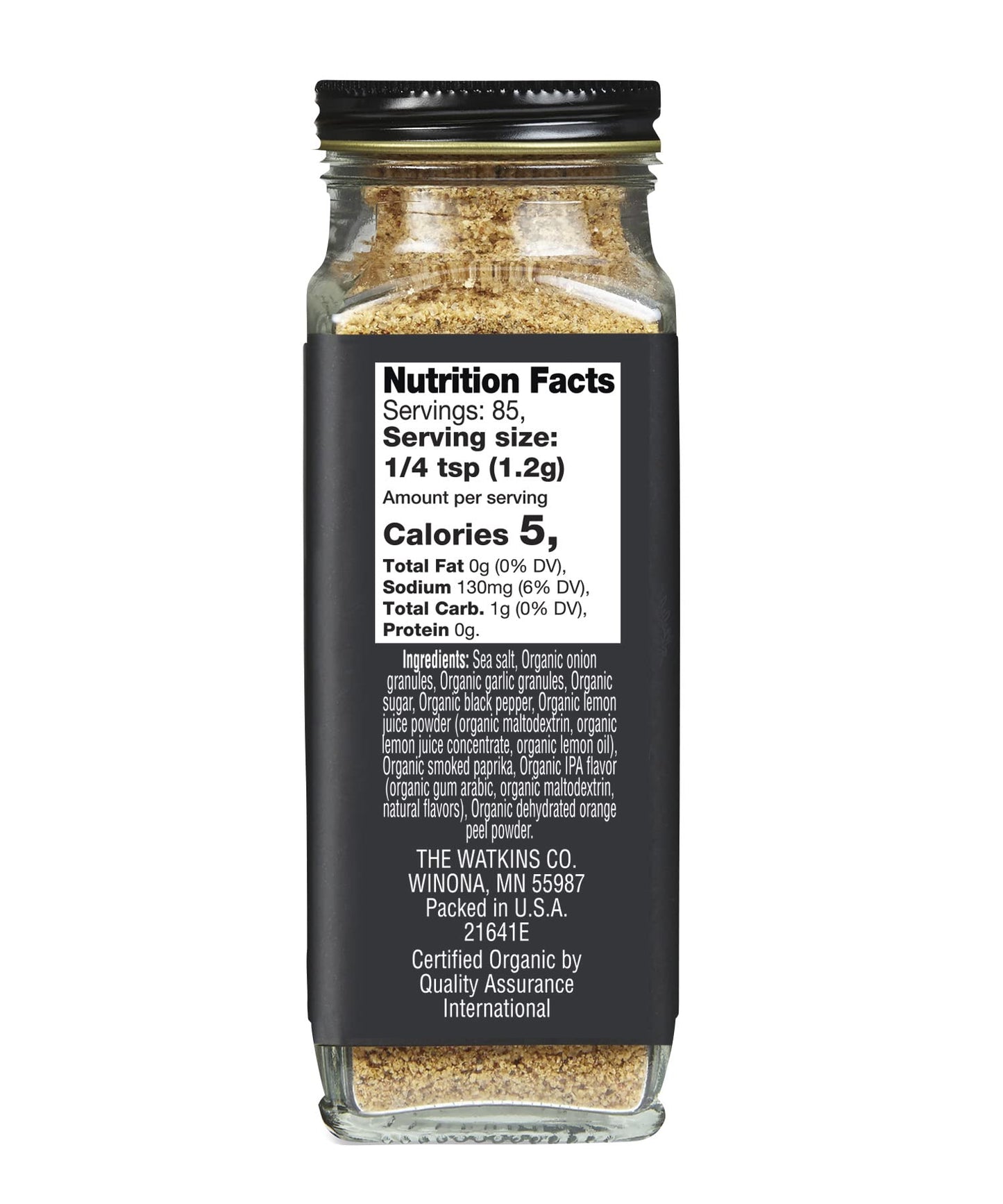 Watkins Gourmet Organic Spice Jar  IPA Seasoning  3.6 oz. Bottle  3-Pack