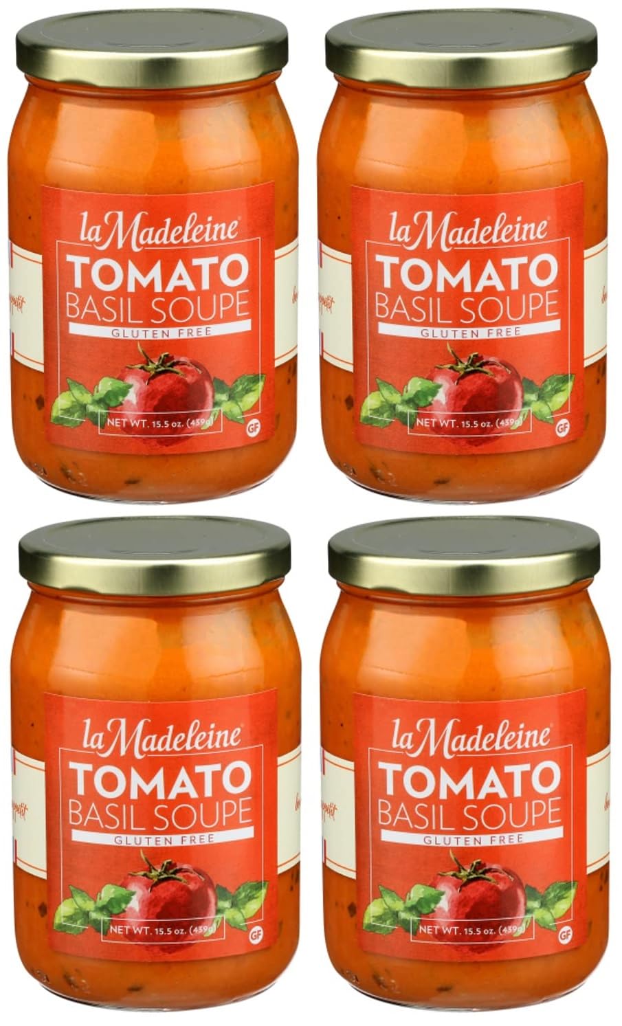 La Madeleine Tomato Basil Soup 15.5oz Glass Jar (Pack of 4) (Original)