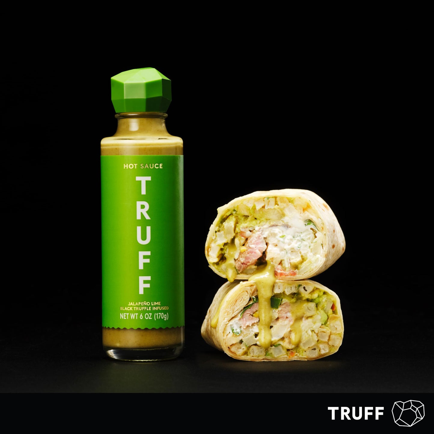 TRUFF Jalapeo Lime Hot Sauce, Gourmet Hot Sauce with Black Winter Truffles, Green Jalapeo Peppers, Black Truffle Oil, Unique Fla