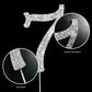Number Cake Topper 7, Uniideco Silver Rhinestone Premium Metal Bling Bling Cake Decor, Sparkly Happy Birthday Wedding Anniversar