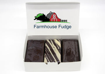 Farmhouse Fudge - Build Your Own 3 Piece Fudge Box Sampler - Fresh Fudge Made With Butter And Cream, No Marshmallows! Over 50 Fl