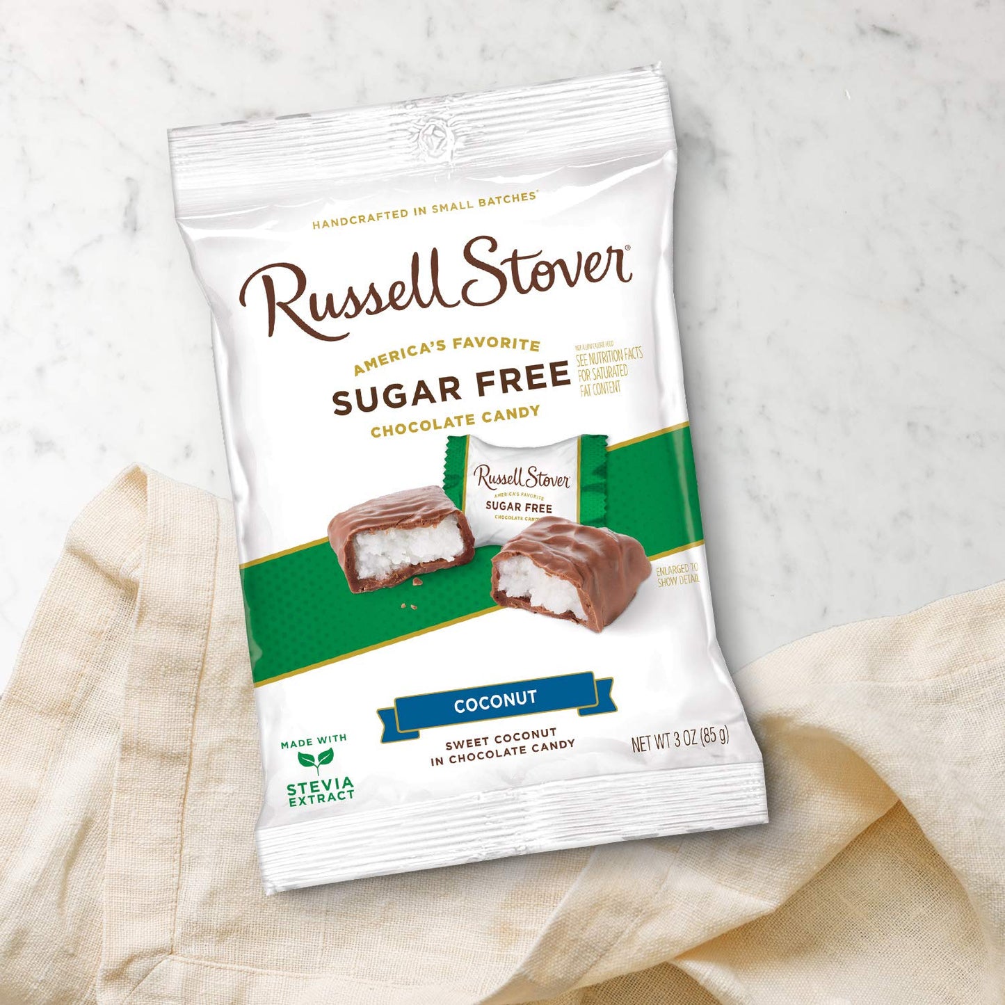 Russell Stover Candies Sugar Free Coconut, 3 Ounce Bag