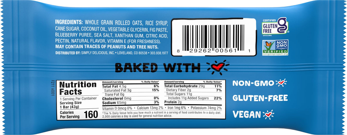 Bobos Fig Bar (20  Variety Pack)  Soft Baked  Non-GMO  Vegan  Snack Bar  Gluten Free