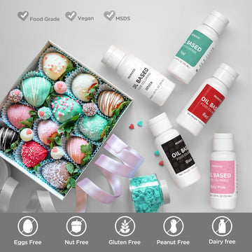 Oil Based Food Coloring For Chocolate - Nomeca 30 Milliliters Upgraded Black Oil Food Color For Baking Cake Decorating, Edible Food Dye For Candy Melts Cookies Easter Egg Icing Fondant Meringues
