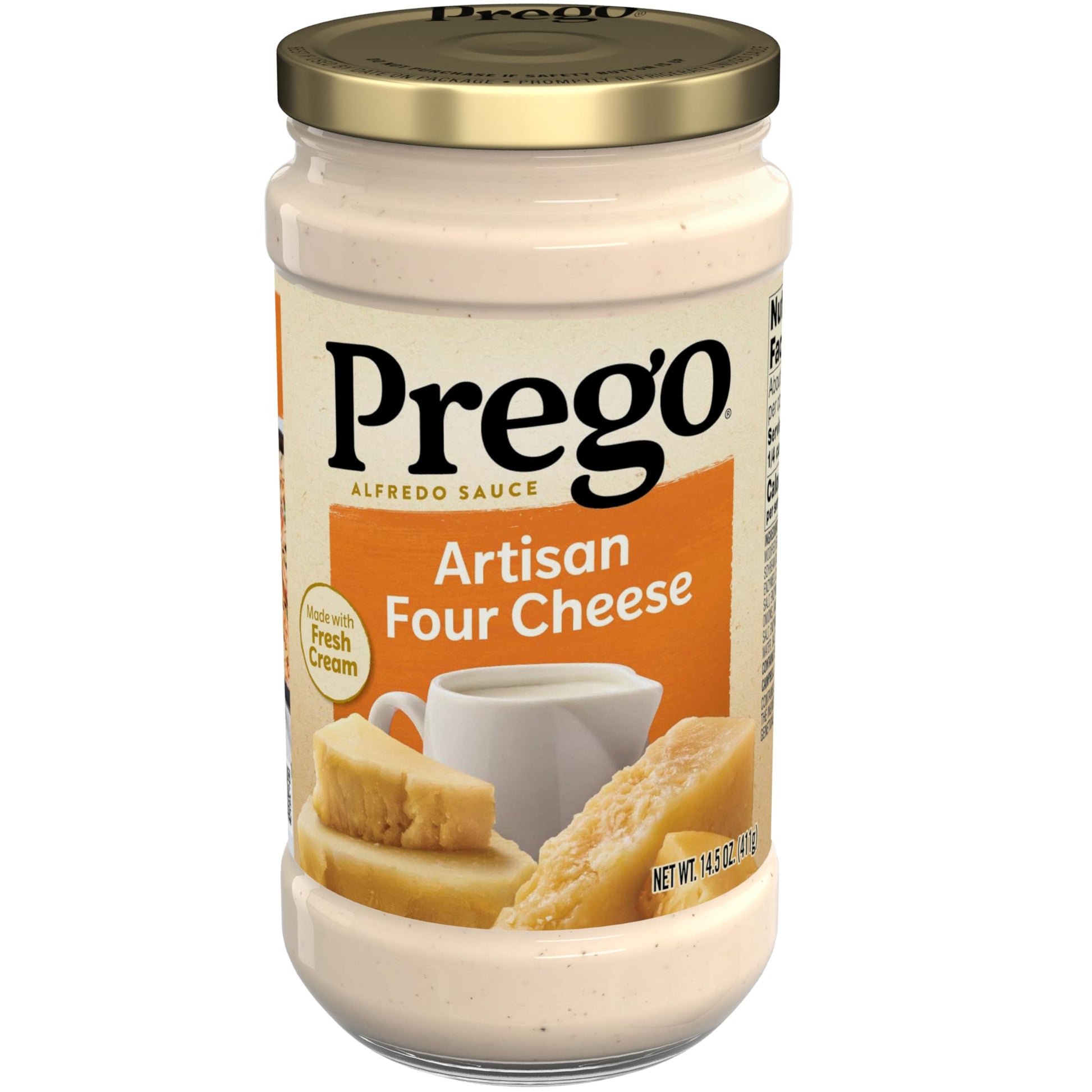 Prego Four Cheese Alfredo Pasta Sauce, 14.5 oz Jar