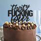 Thirty Four Black Glitter Cake Toppers 34 Years Old 34Th Birthday Party Decorations Supplies