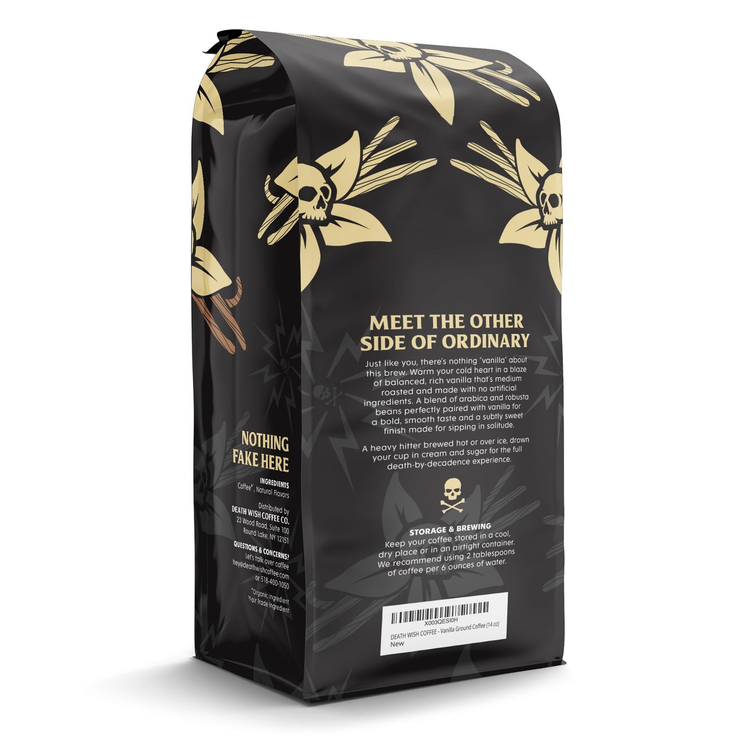Death Wish Coffee Vanilla Ground Coffee - 14 oz (Pack of 1)