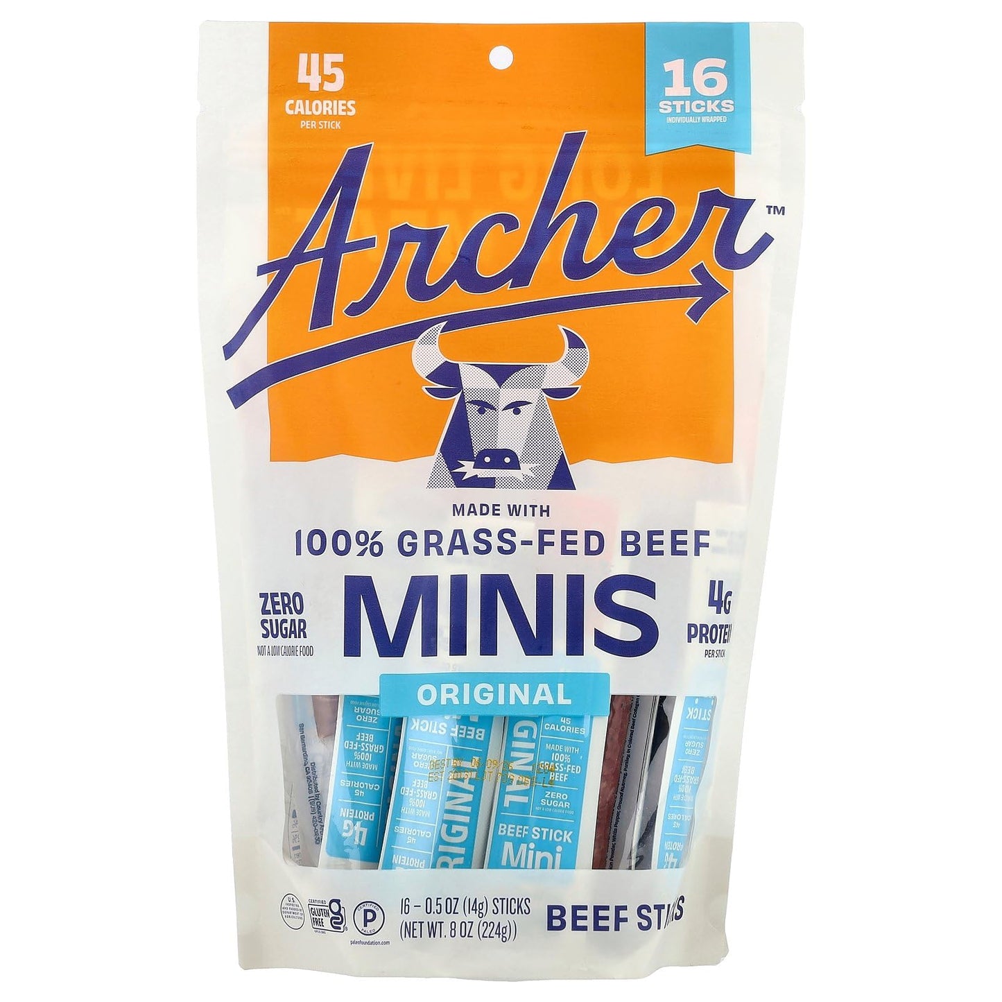 Country Archer Beef Sticks Original 8 OZ