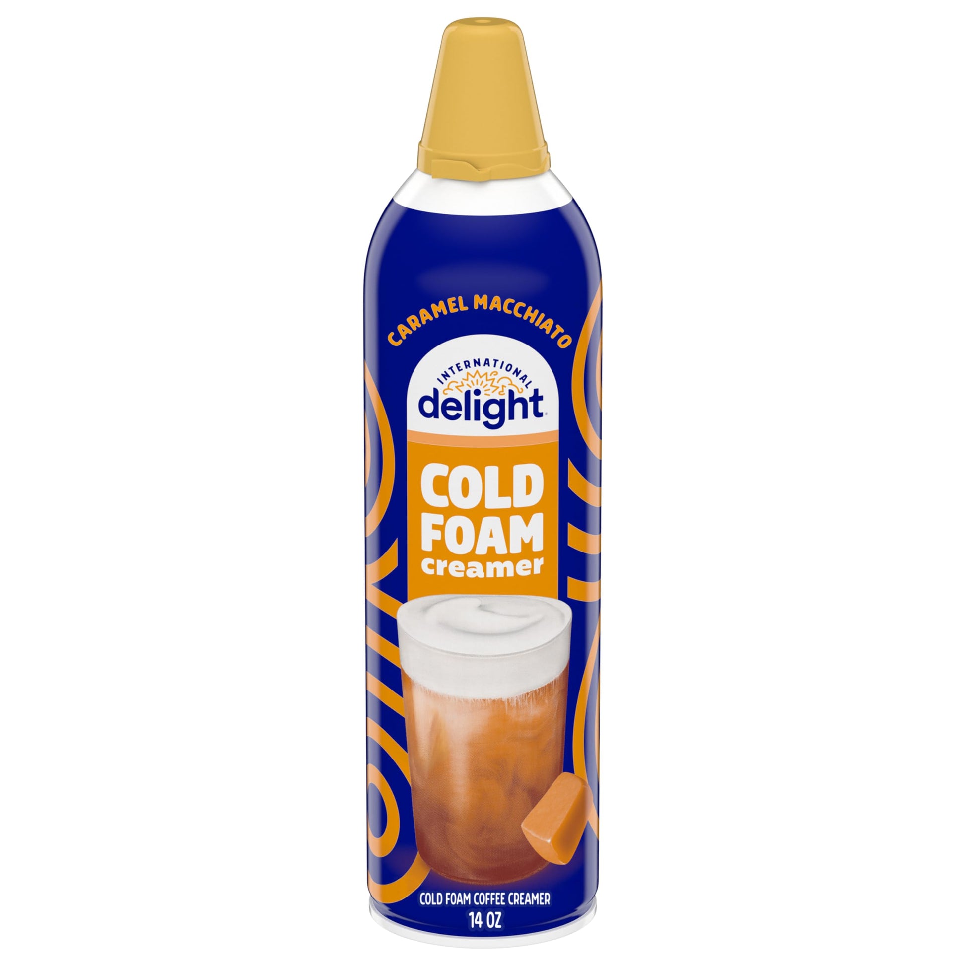 International Delight Cold Foam Coffee Creamer, Caramel Macchiato Cold Foam Flavored Creamer, 14 OZ Can