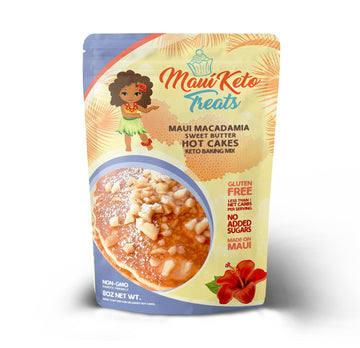 Maui Keto Treats Butter Cream Hot Cake Mix - Gluten Free, Low Carb Prepared with Almond Flour - 7.5 Oz (Macadamia Sweet Butter H