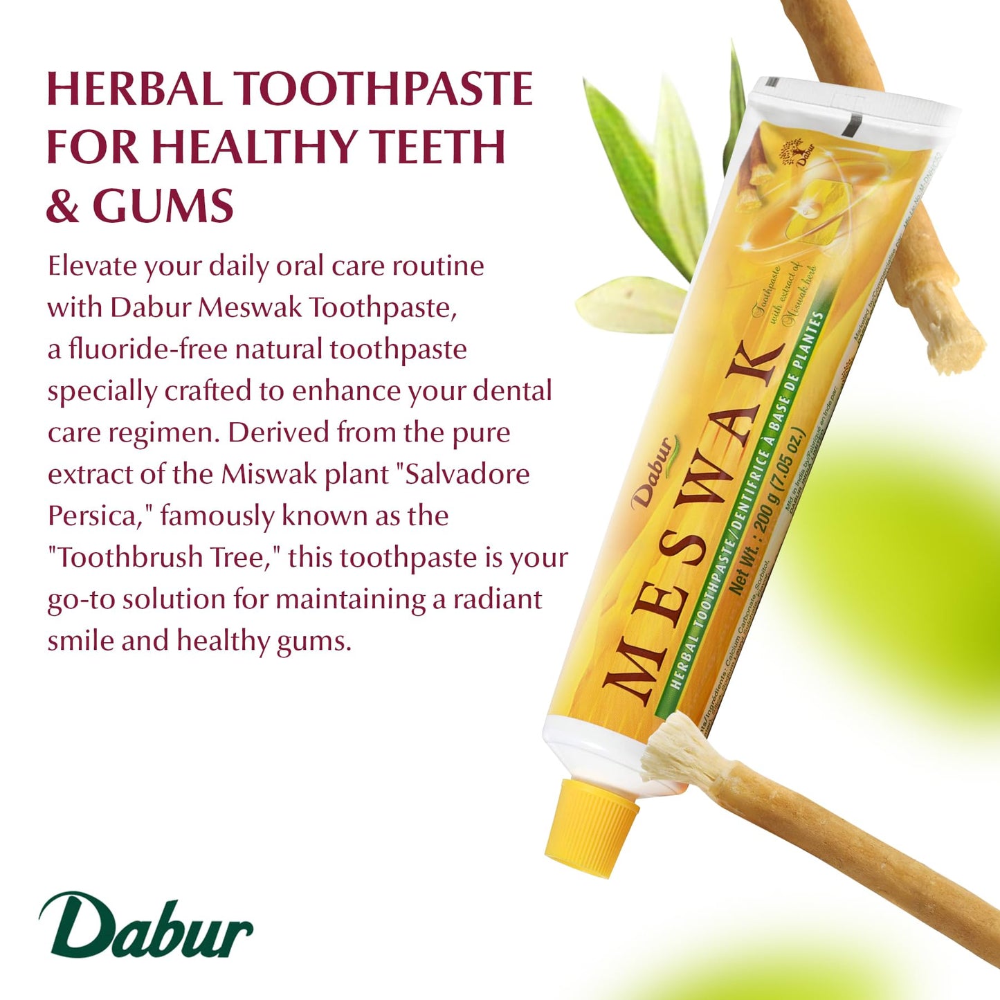 Dabur Meswak Toothpaste, 200 Gram