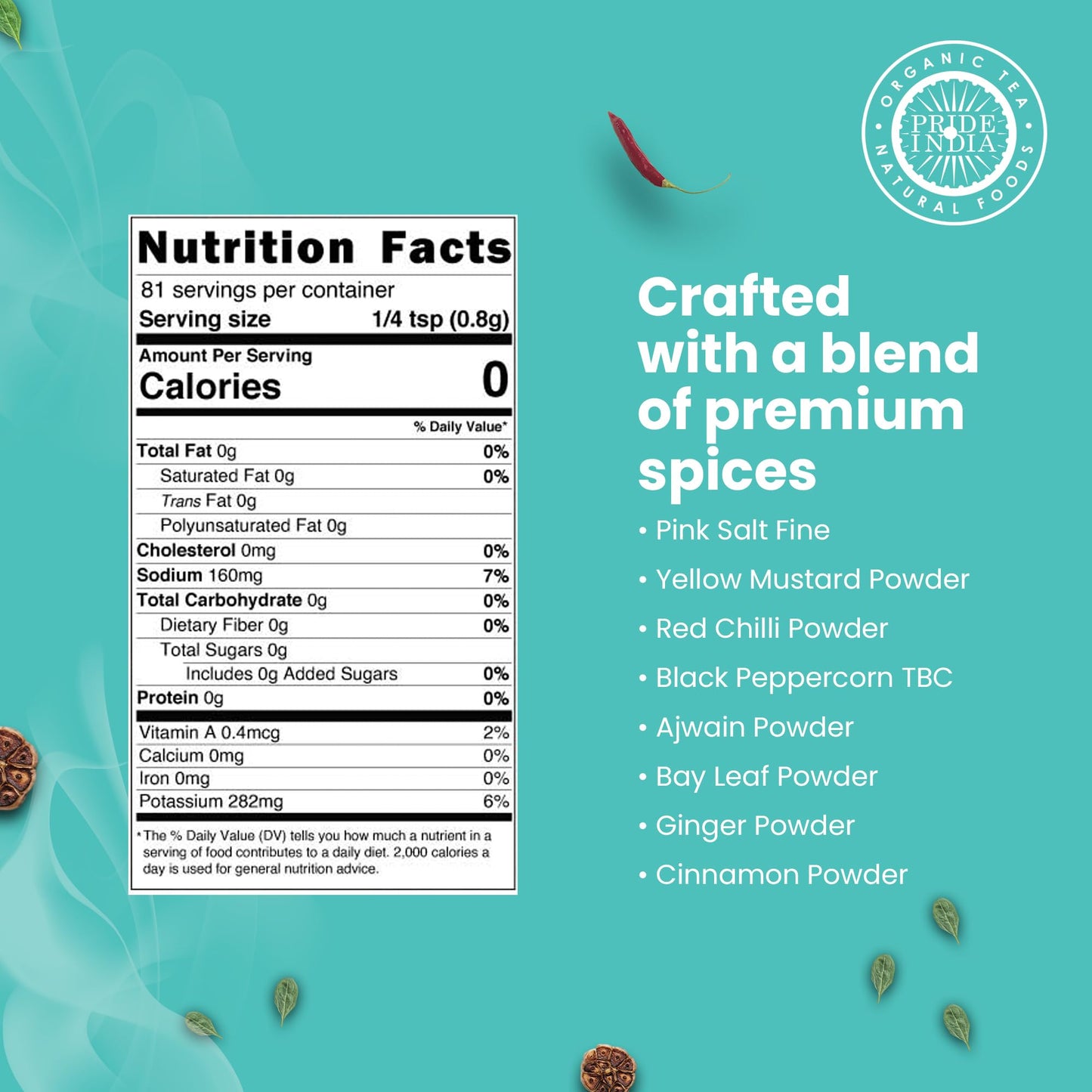 Pride Of India Seafood Spice Rub, All-Purpose Seasoning, 2.3 oz, Vegan, Gluten-Free, Dual Sifter Cap