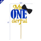 Joymee Mr Onederful Cake Topper,Double Sided 1St First Cake Decorations With Bowtie Gold Glitter Little Man Happy Birthday Handm