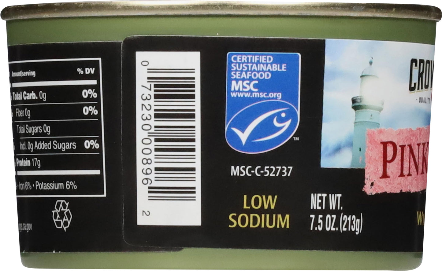 Crown Prince Natural Pink Salmon - Low In Sodium, 7.5-Ounce Cans (Pack Of 12)