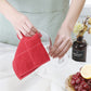 Glynniss Dishcloths Kitchen Highly Absorbent Dish Rags 100% Cotton Dish Cloths For Washing Dishes (Red)