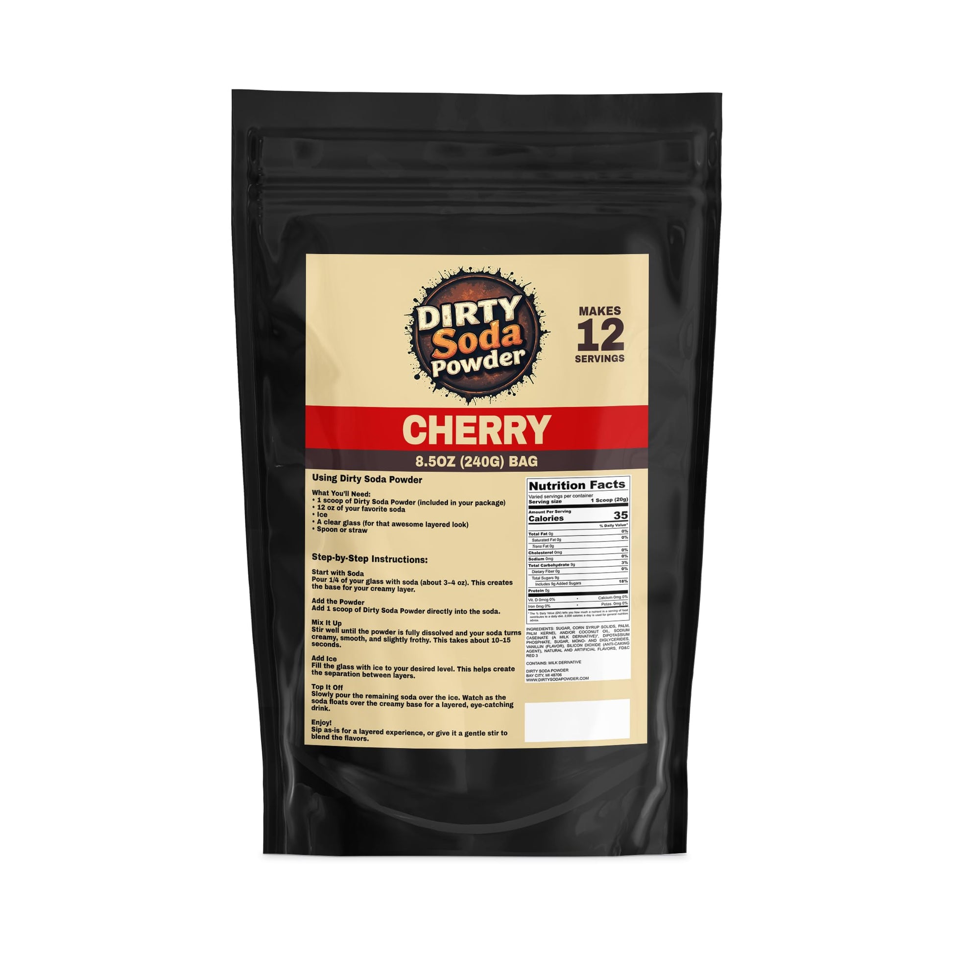 Astro Freeze Bites Dirty Soda Mix - Creamy Flavor Powder for Soda Shops - 8.5oz Bag (12 Servings) - No Syrup or Creamer Needed