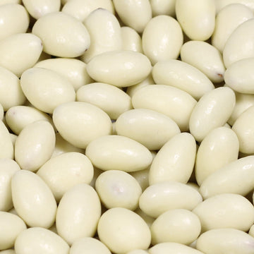 Gourmet White Chocolate Covered Almonds By Its Delish, 2 Lbs Bulk | White Milk Chocolate Coated Almond Nuts, Kosher Dairy
