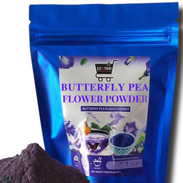 EZ THAI Pure Butterfly Pea Flower Powder 1.76oz (50g) | 100% Natural Blue Herbal Tea | Vibrant Color for Drinks & Food | Natural