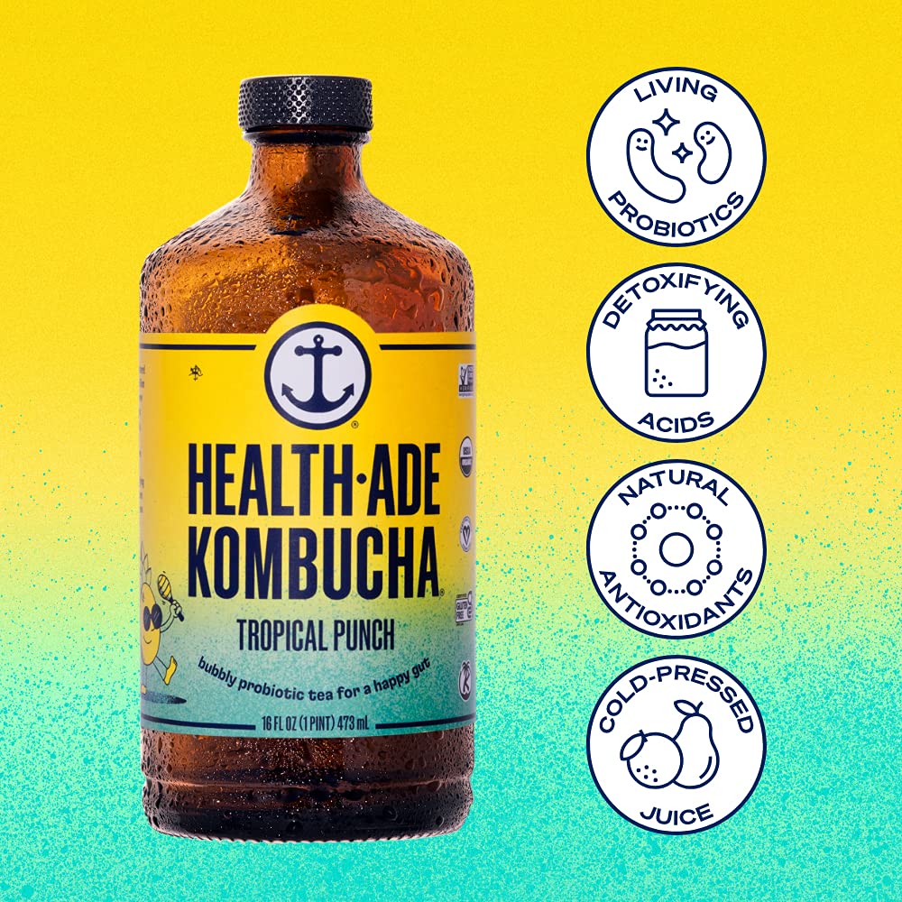 Health-Ade Tropical Pineapple Organic Kombucha, 16oz