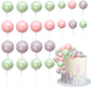 Ephlyn 30Pcs Balls Cake Topper Foam Ball Cake Picks Mini Balloon Diy Cake Insert Topper Decoration For Baby Shower Party Cake De