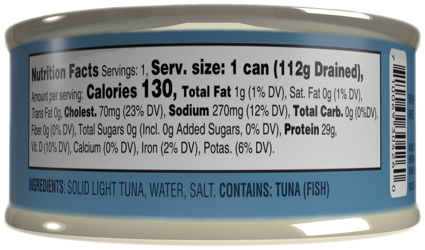 Tuscanini Italian Solid Light Yellowfin Tuna In Water 5.6Oz (6 Pack) | Gluten Free, Soy Free, Mineral Enriched, Kosher For Passo