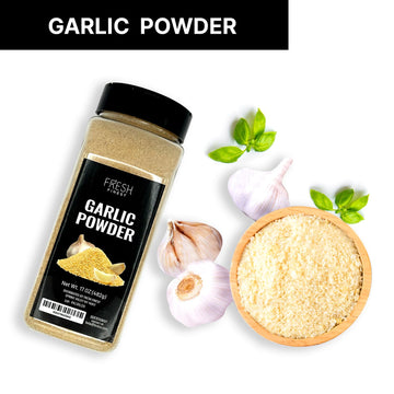 Fresh Finest Premium Garlic Powder - 17Oz Bottle - 100% Pure, Non-Gmo, Gluten-Free, Ground Garlic Spice For Cooking