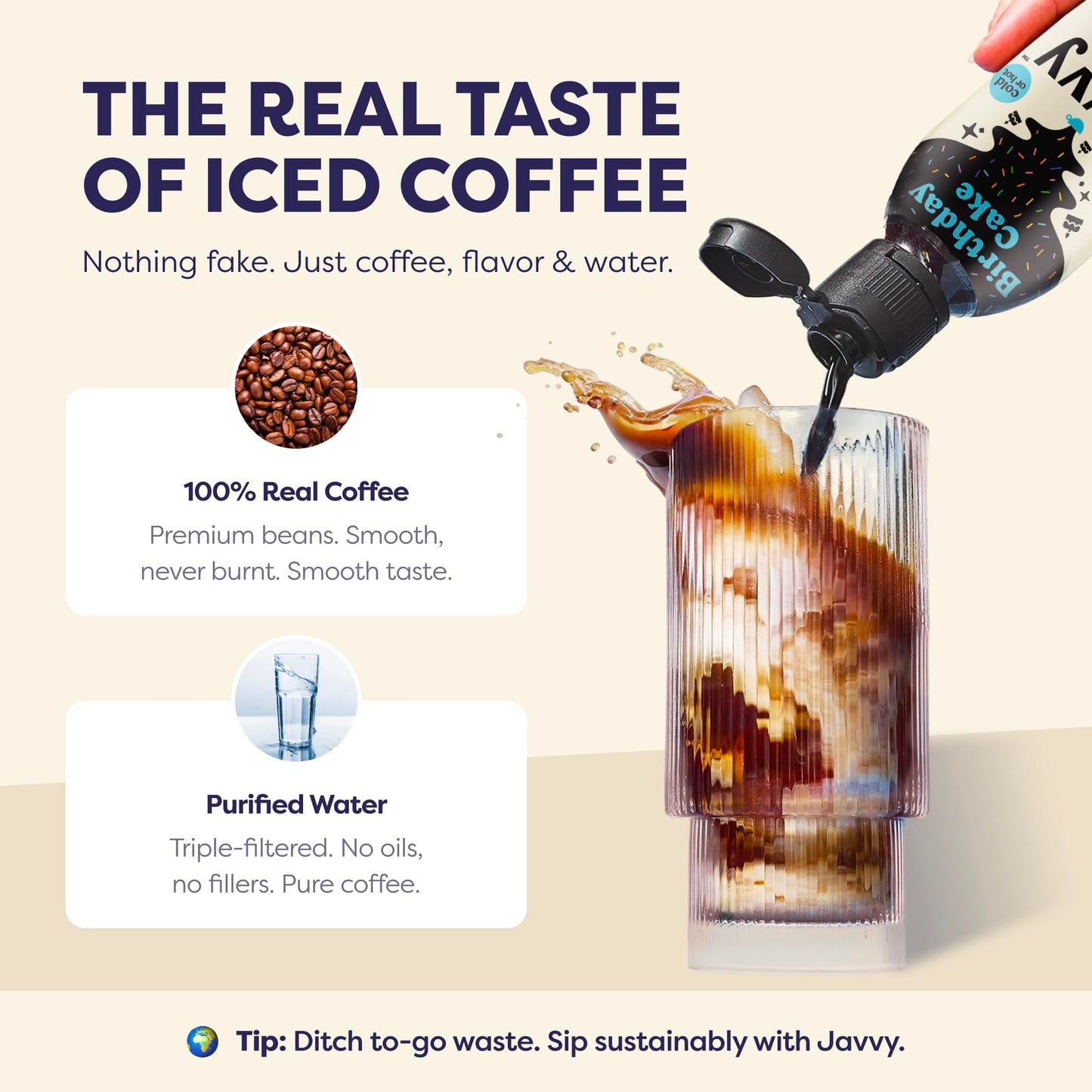 Coffee Concentrate - Limited Release Flavors - Cold Brew Coffee  Perfect for Hot or Iced Instant Coffees  Hot Drinks  Cold Brew Concentrate  35 Servings - Birthday Cake