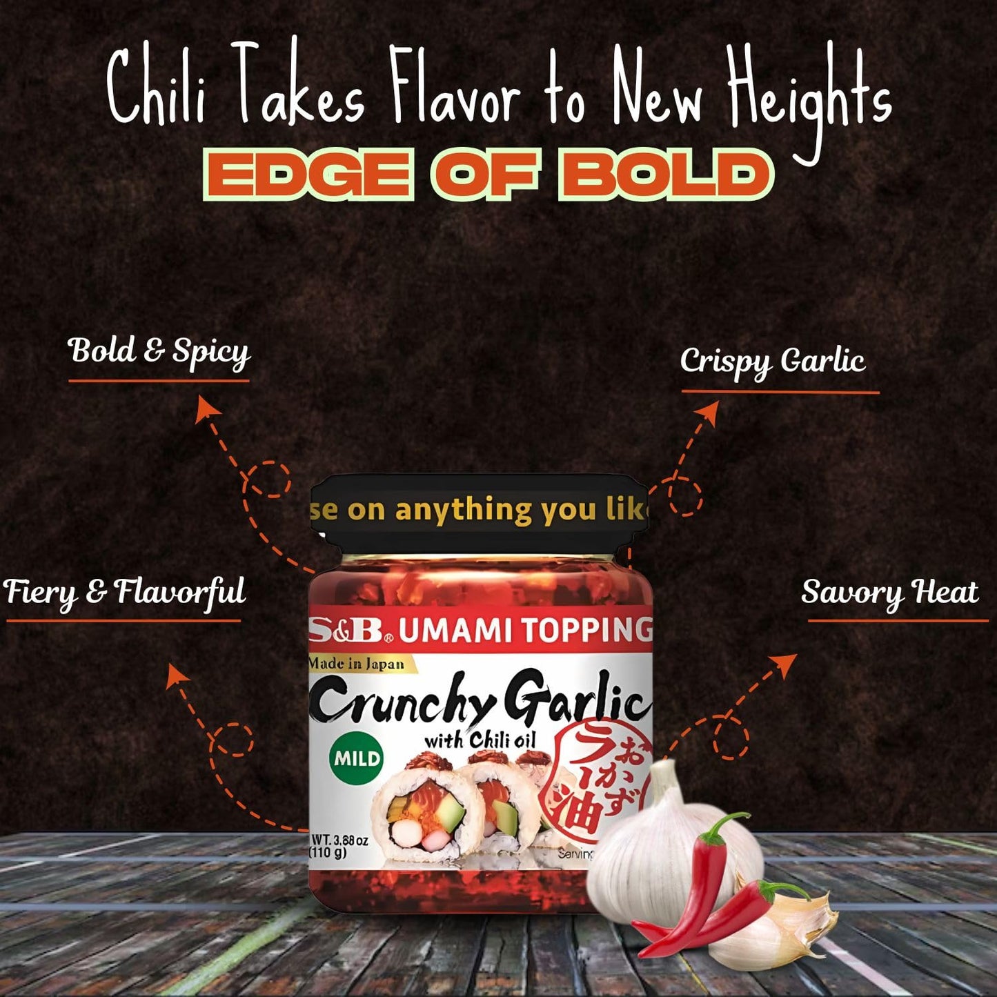 Endless Savings Chili Oil and Chili Crisp with Fried Garlic, Sugar Free Hot Sauce, Pack of 3 (3.88 fl oz)