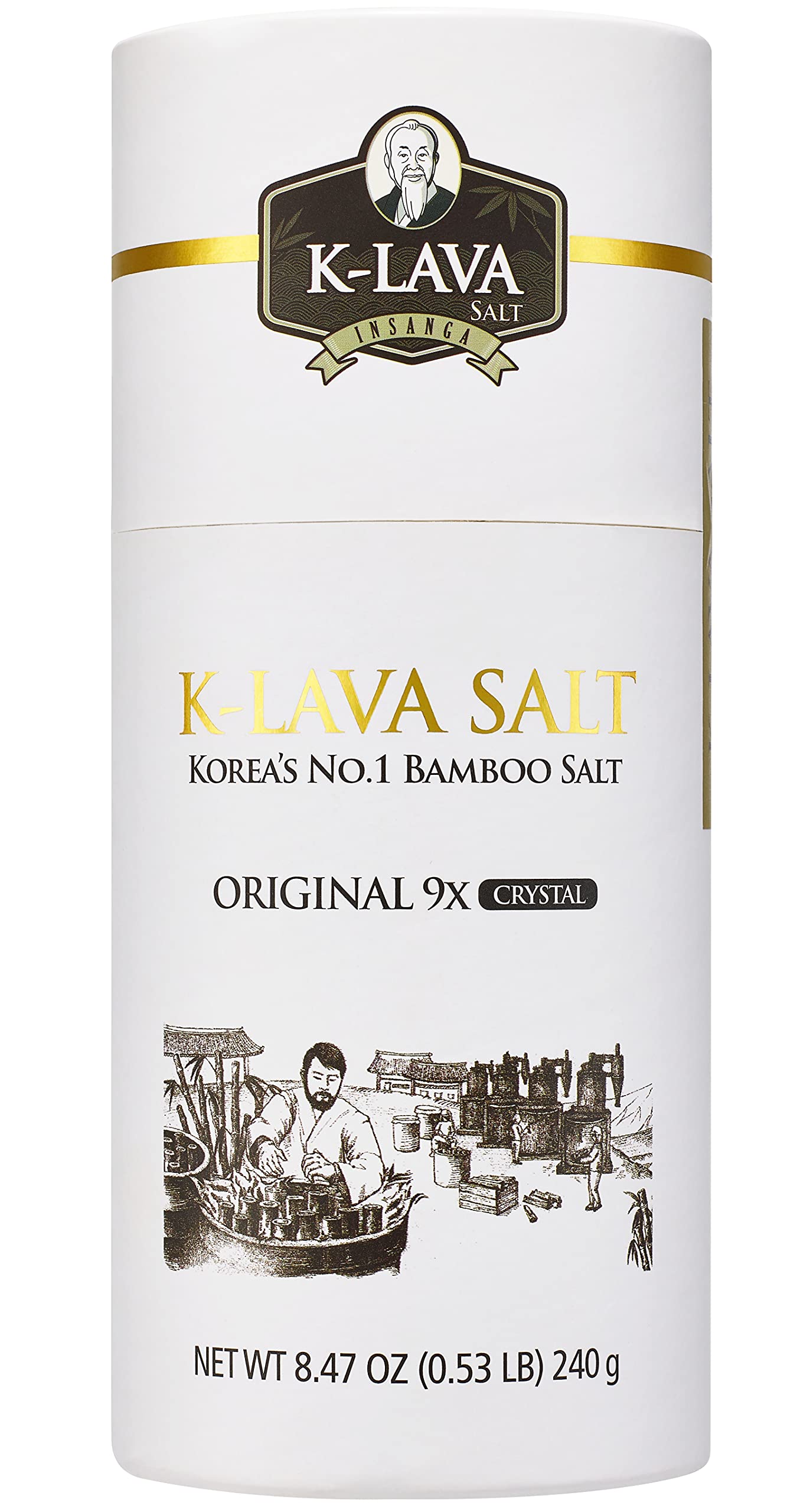 K-LAVA SALT Bamboo Salt, Original 9x Crystal, 8.47 Ounce