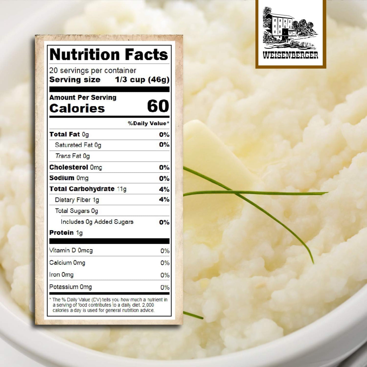Weisenberger Stone Ground Grits, White- Authentic, Old Fashioned, Southern Style Corn Grits - Local Kentucky Proud Product - Non-Gmo, Coarse Ground – White, 2 Lb, Pack Of 2