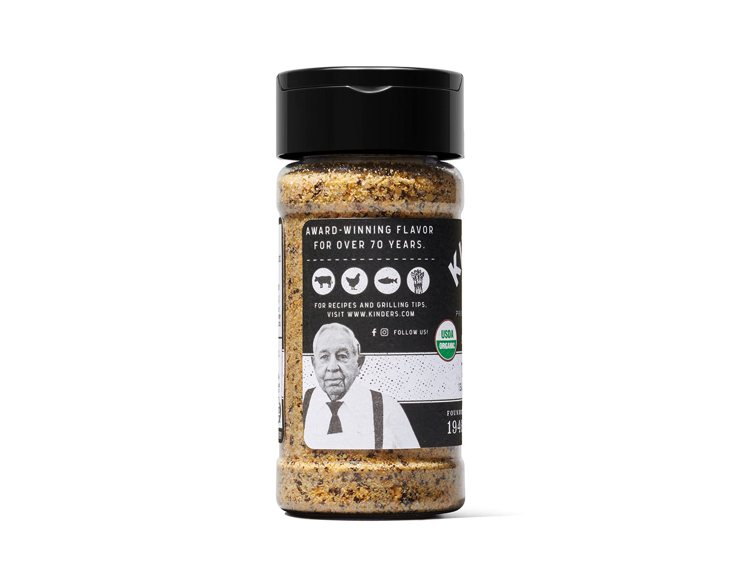KINDERS Organic The Blend Seasoning - Salt, Pepper & Garlic, MSG Free, 3.5oz