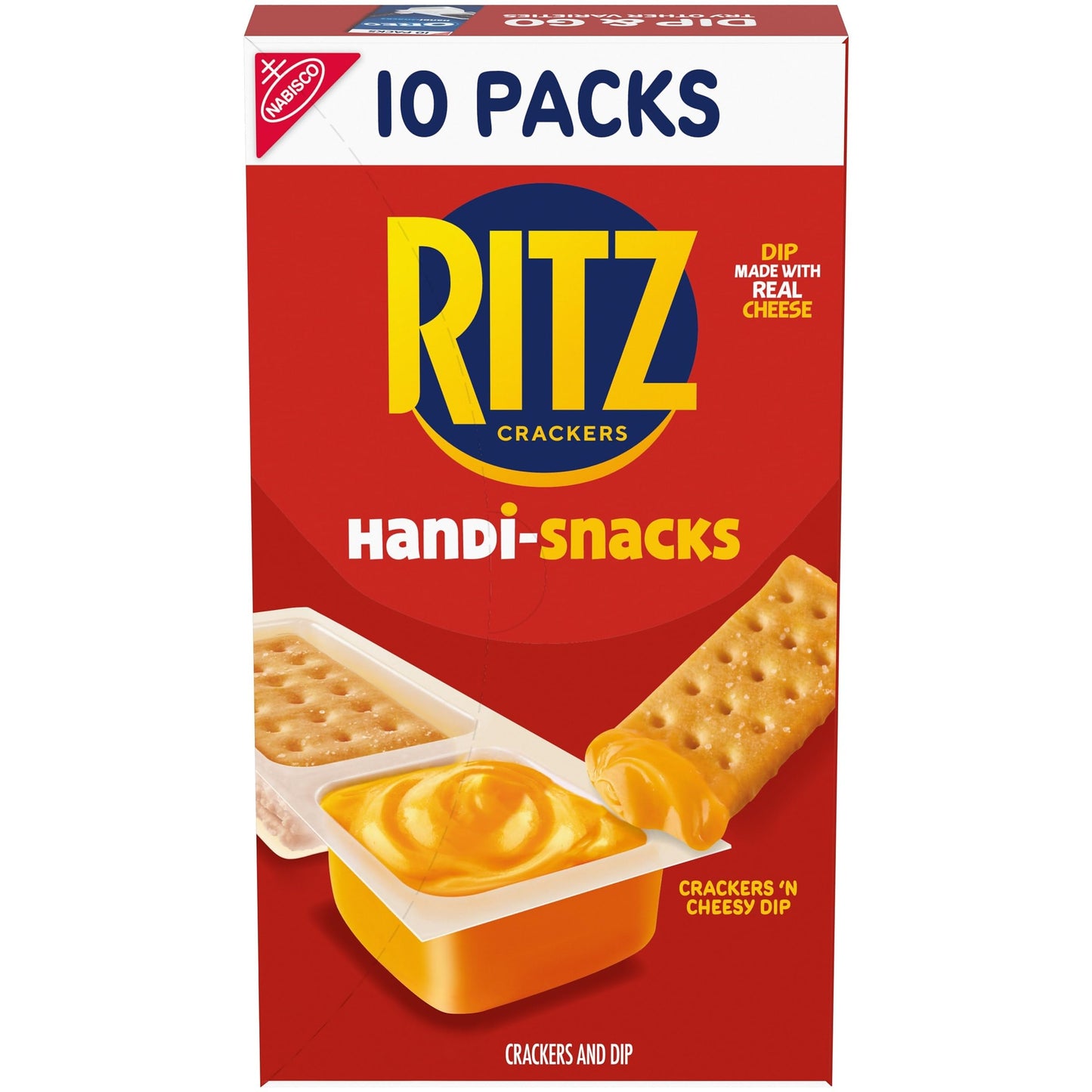 Handi-Snacks RITZ Crackers N Cheesy Dip Snack Packs, 10 Snack Packs