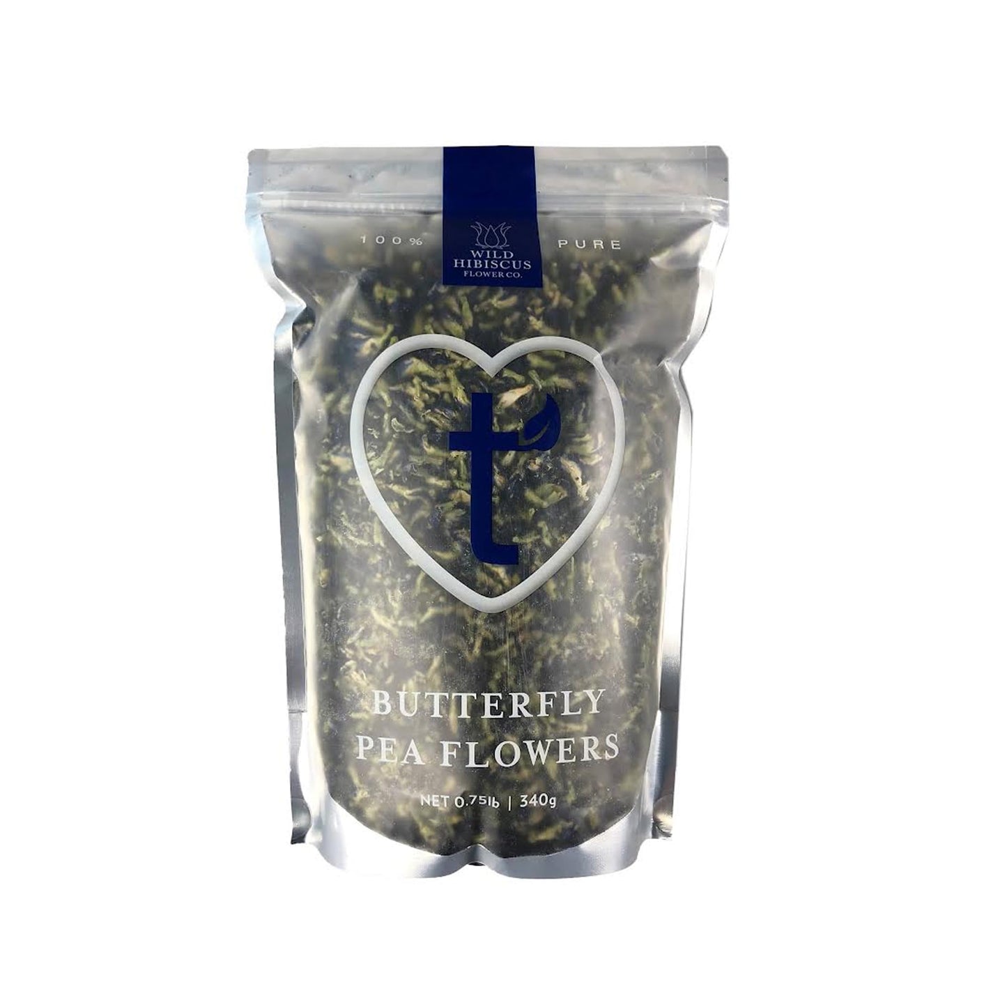 Wild Hibiscus Blue-Tee 100% Pure Butterfly Pea Flower Loose Tea - 12 Oz