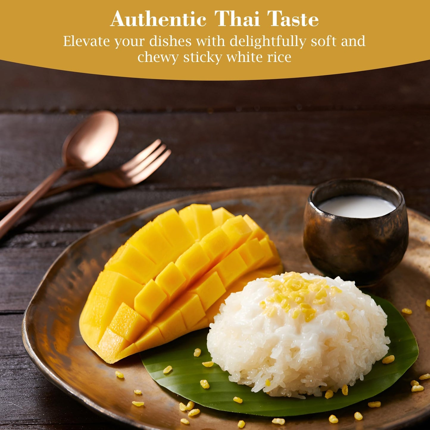 Fusion Select 10Lb Sanpatong Thai Sticky Rice - Authentic Glutinous Khao Niao Sweet Rice From Thailand - Uncooked Bulk Rice Bag For Making Dessert, Roasted Pork Dishes, Asian Food - Zero Gmo Or Gluten