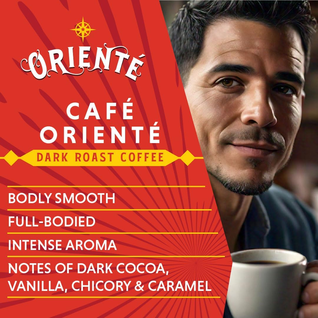 Oriente Dark Roast Cuban Coffee Pods, 50 Ct | Cafe Oriente Authentic Cuban Coffee Inspired Style | 100% Arabica Coffee | Solar E