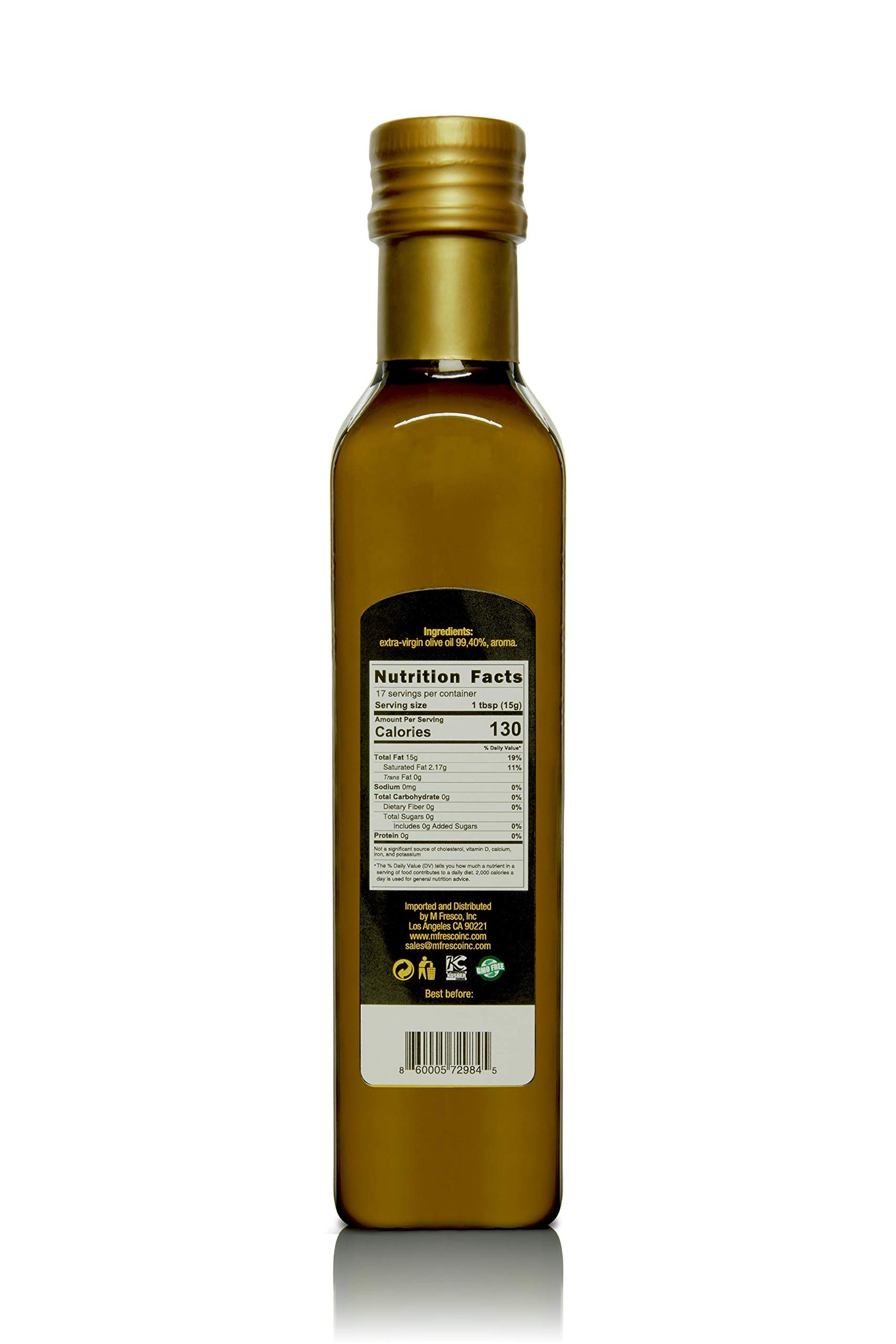Fd Tartufi White Truffle Oil 250 Ml (8.45Fl Oz) Gourmet Food Seasoning | Dressing - Made In Italy | Extra Virgin Olive Oil | Kos