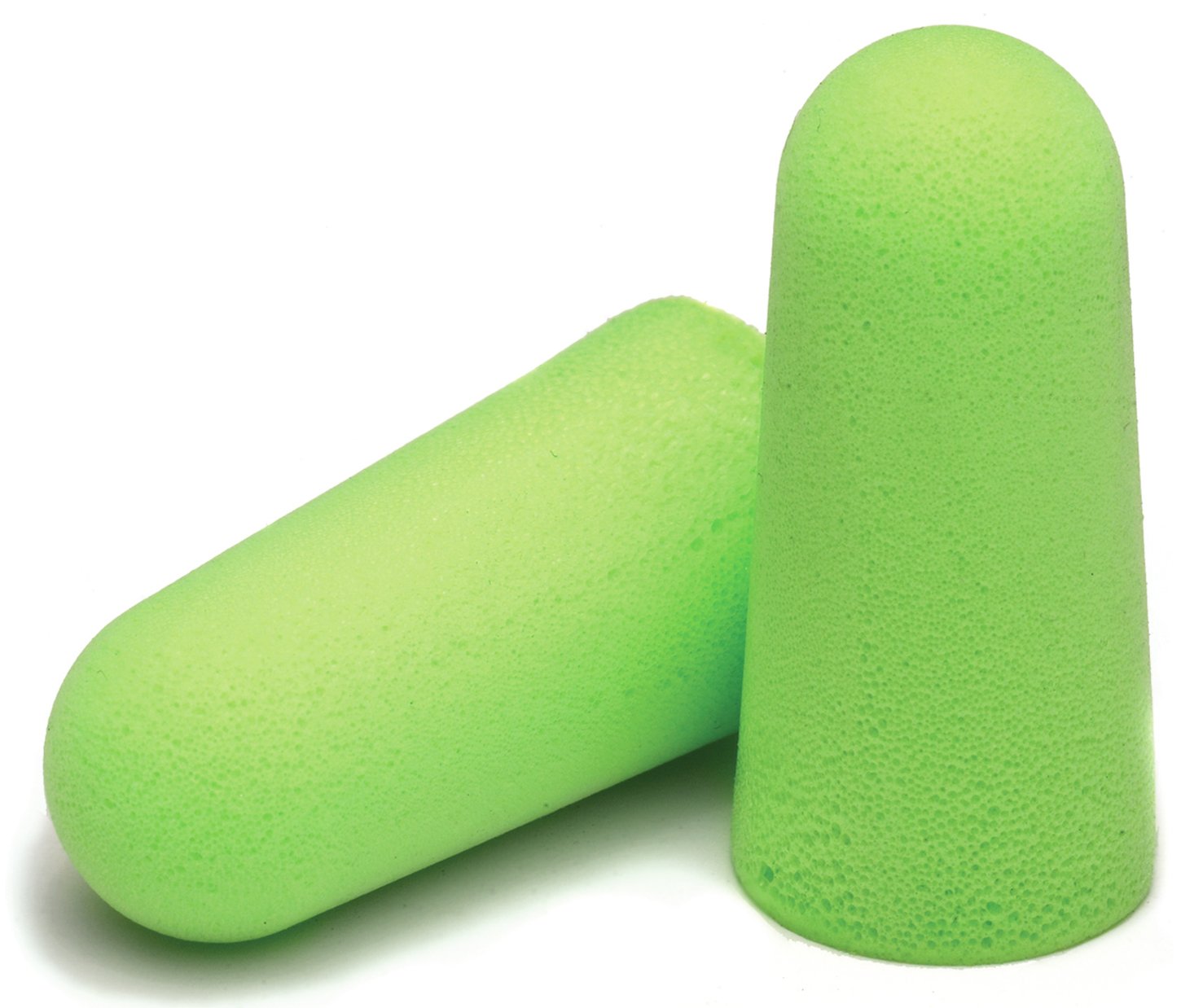 Pura-Fit Single-Use Earplugs, Cordless, 33Nrr, Bright Green, 200 Pairs