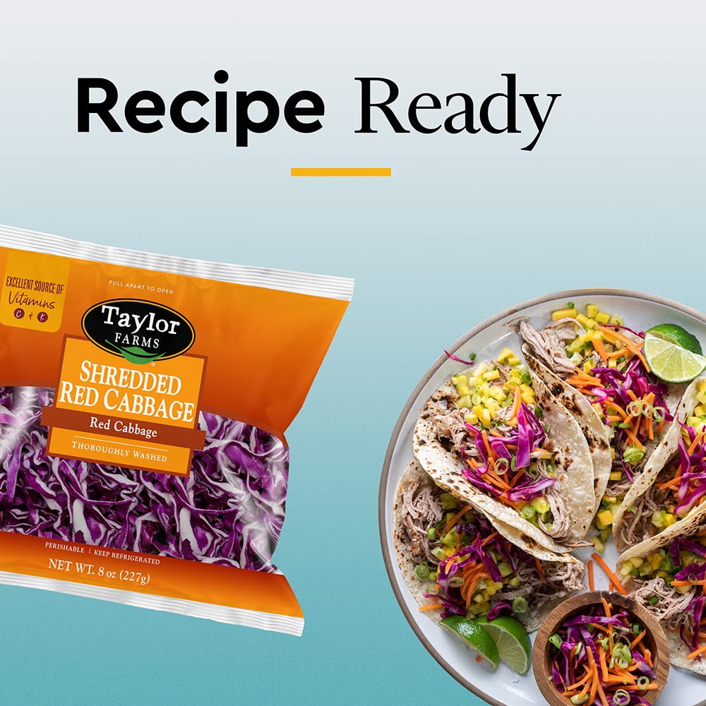 Taylor Farms Shredded Red Cabbage, 8 oz