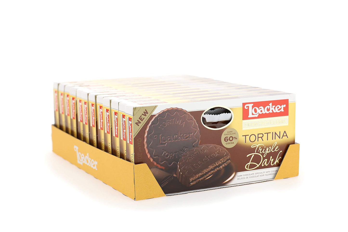 Loacker Gran Pasticceria Tortina Triple Dark, 125G/4.41 Oz.