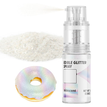 Cherrysea Edible Glitter Spray, Food Grade 5g for Cake Decorating, Desserts & Beverages - Iridescent Color