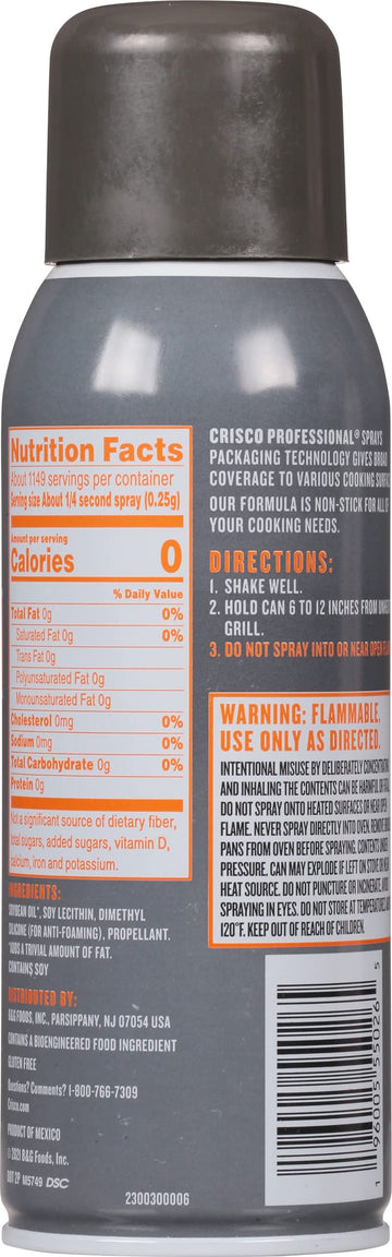 Crisco Professional No-Stick Cooking Spray, Grill Master, 12 Ounce