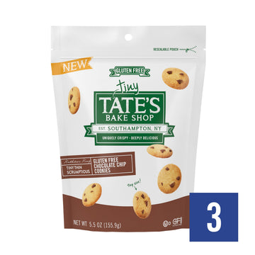 Tates Bake Shop Tiny Gluten Free Chocolate Chip Cookies, 16.5 Ounce, 3 Bags