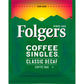 Folgers Coffee Singles Classic Decaf Medium Roast Coffee, 19 Single Serve Coffee Bags