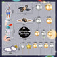 LEBERY Astronaut Space Cake Toppers 22 Pcs Plastic Decorations for Birthday Baby Shower - Blue, Model LA0183