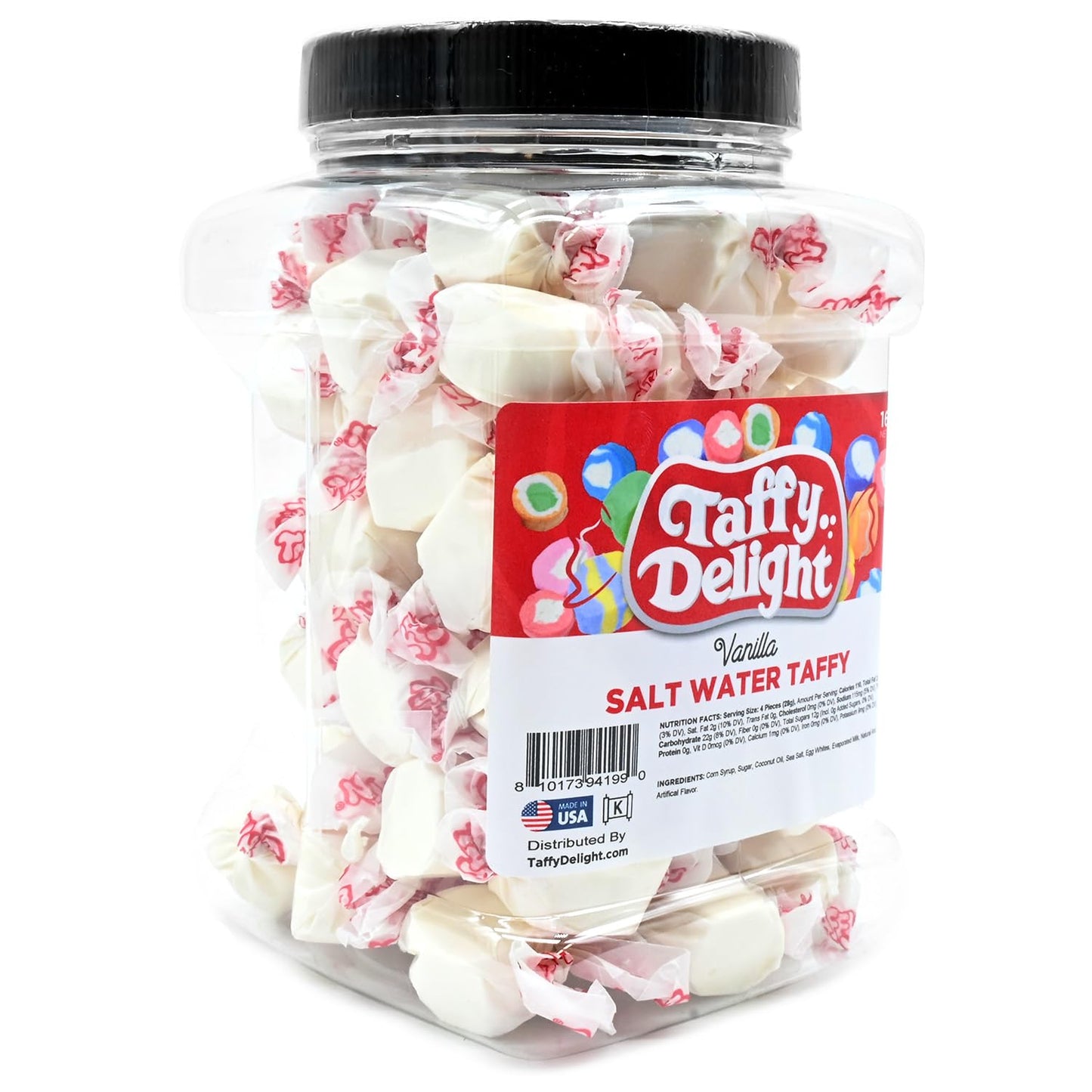 Taffy Delight Salt Water Taffy (16Oz, Vanilla)