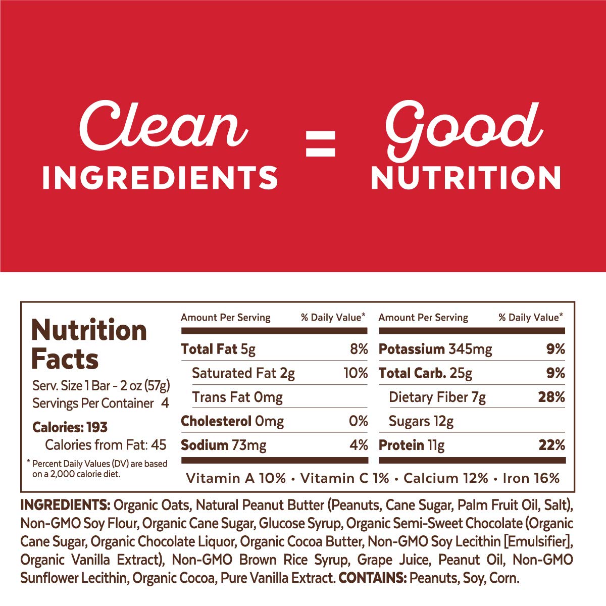 Snack Bars by grab The gold - Organic, gluten Free, Vegan, Kosher, & Dairy Free - 11g of Protein - chocolate Peanut Butter (4 co