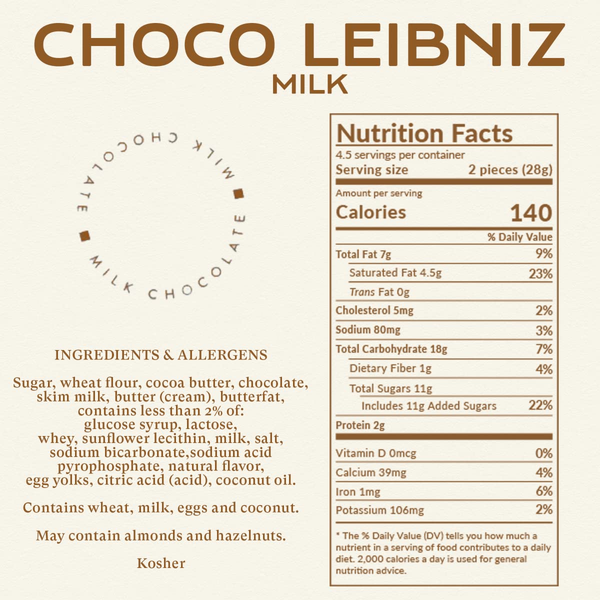 Bahlsen Choco Leibniz Milk Cookies (3 boxes) - Leibniz Butter Biscuits topped with a thick layer of German Chocolate - 4.4 oz bo