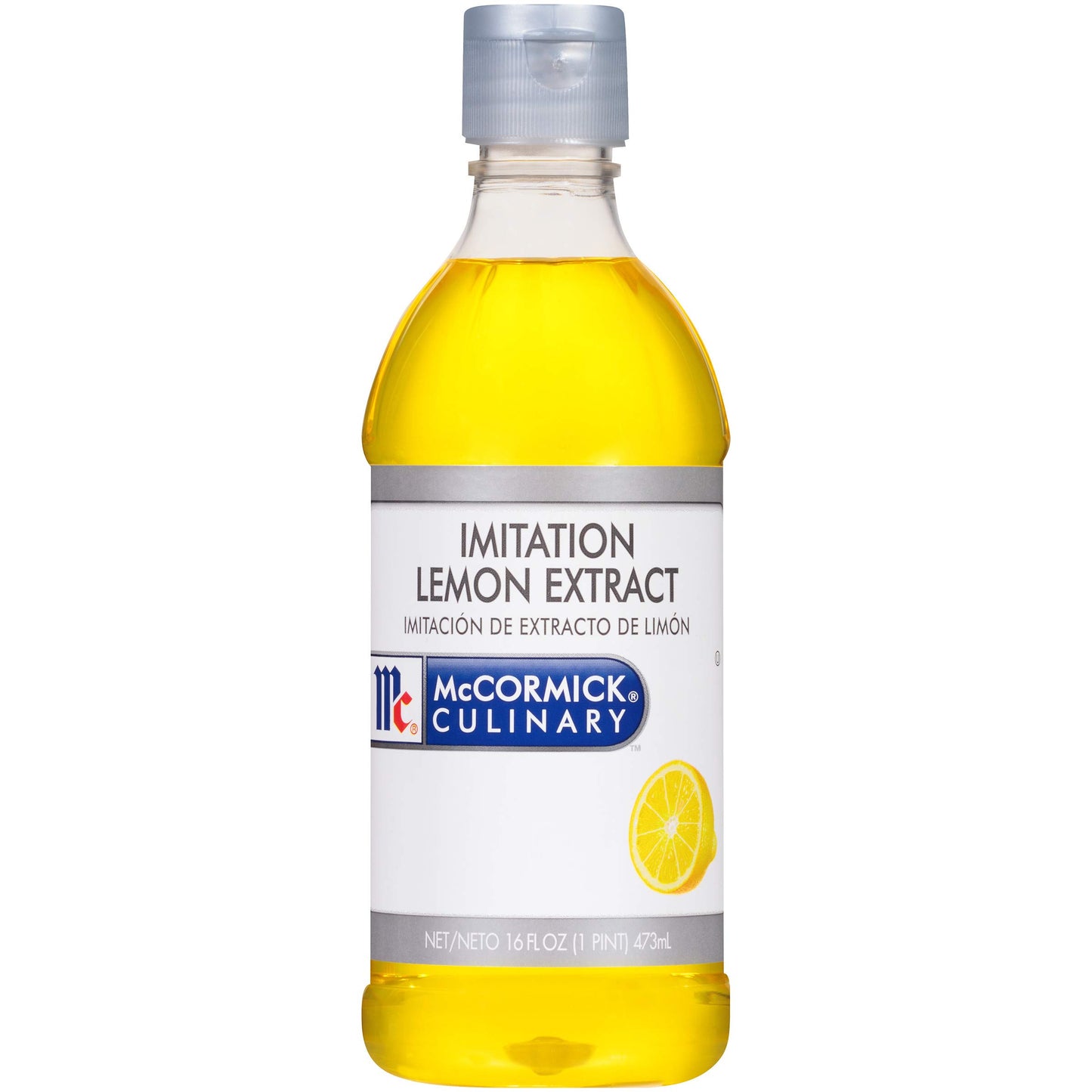 McCormick Culinary Imitation Lemon Extract, 16 fl oz - Ideal for Baking, Cakes, Cookies, Custards, Sauces